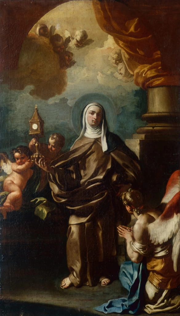 Santa Chiara con un angelo